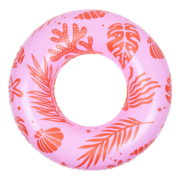 90cm Swim Ring Inflatable - Pink Ocean