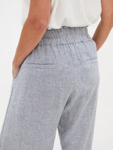 Ria Linen Stripe Culottes - Navy & White