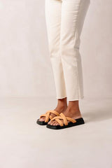 Slip On Cross Sandals - Tangy Orange
