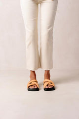 Slip On Cross Sandals - Tangy Orange