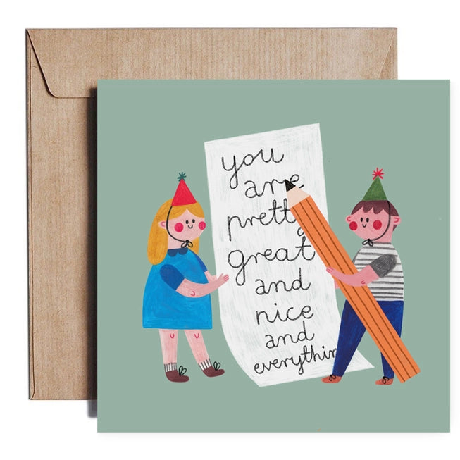 'You Are Pretty Great...' Card