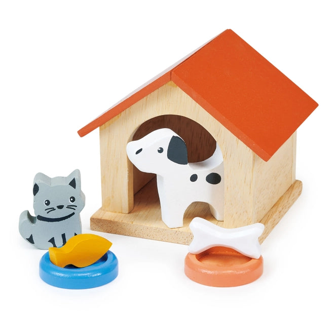 Wooden Dog & Cat Pet Set Toy