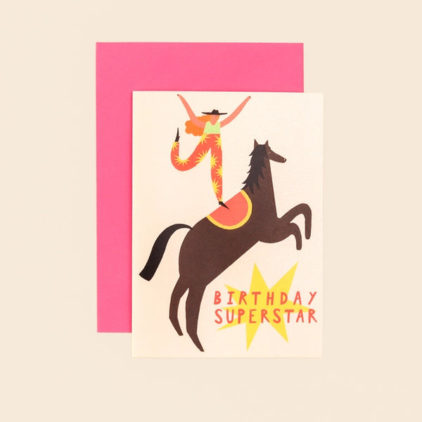 Cowgirl Superstar Birthday Card