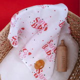 Santa Baby Muslin Burp Cloth