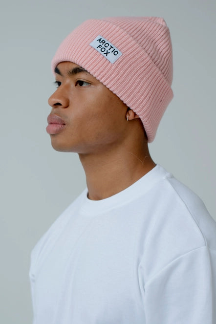 Recycled Bottle Beanie Hat - Pastel Pink