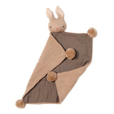 Bunny Rattle and Comforter Set - Taupe & Grey