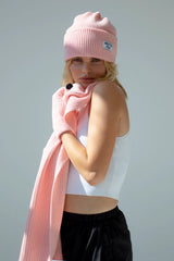 Recycled Bottle Beanie Hat - Pastel Pink