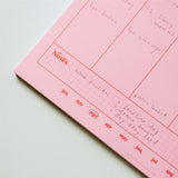 Weekly Planner Pad A4 - Pink & Red