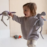 Elephant Cotton Knit Stuffed Ragdoll