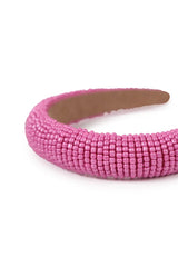Beaded Headband in Pink