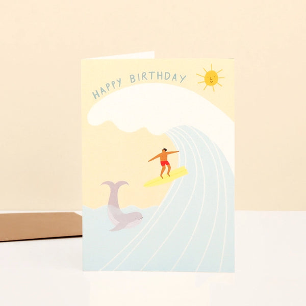 Surfer Happy Birthday Card