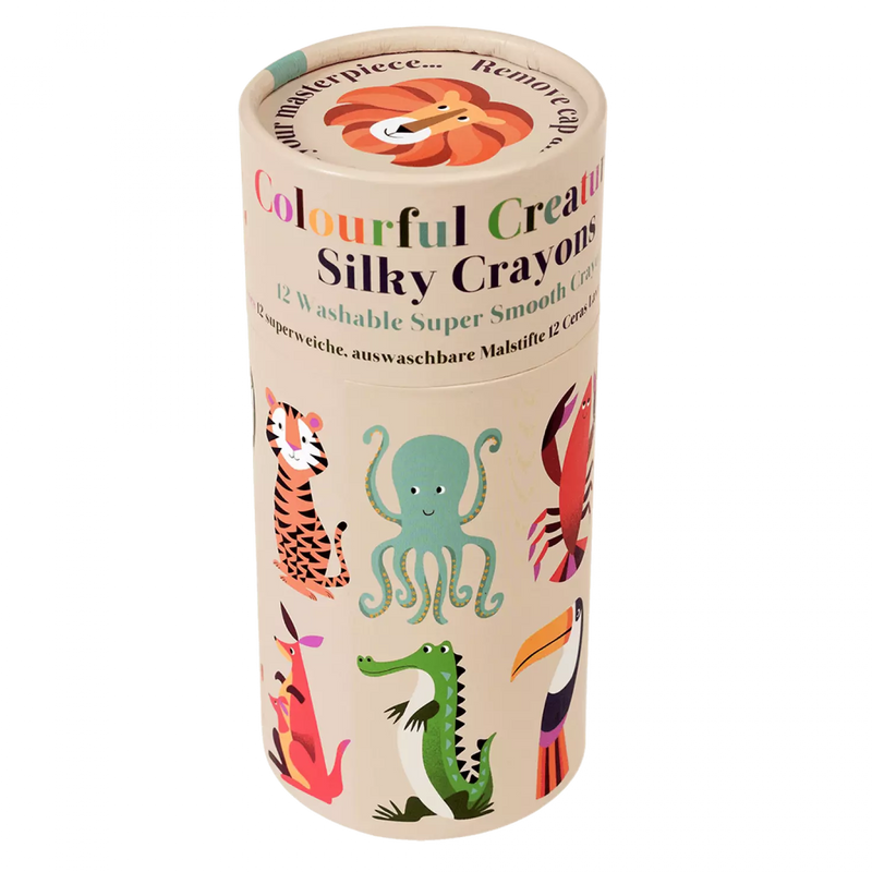 12 Set Silky Crayons - Colourful Creatures