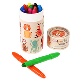 12 Set Silky Crayons - Colourful Creatures