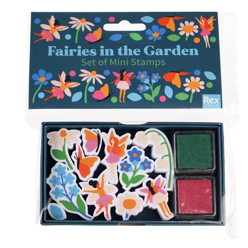 Set of Mini Stamps - Fairies in the Garden