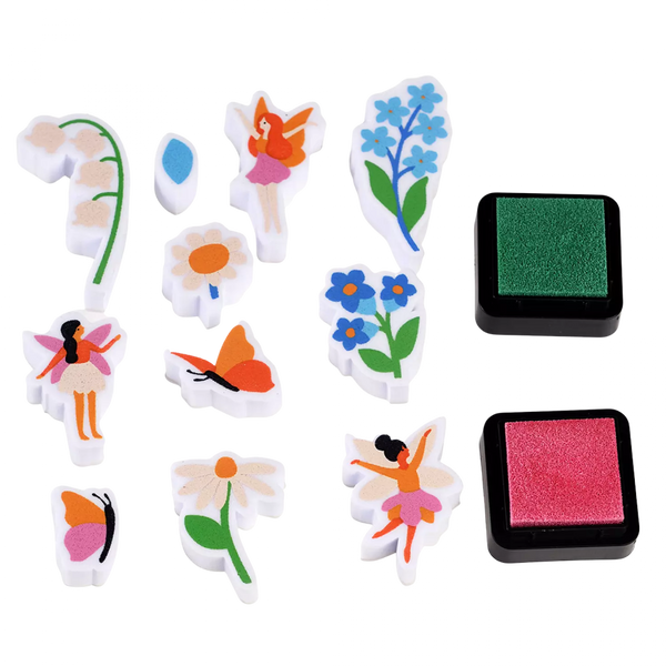 Set of Mini Stamps - Fairies in the Garden