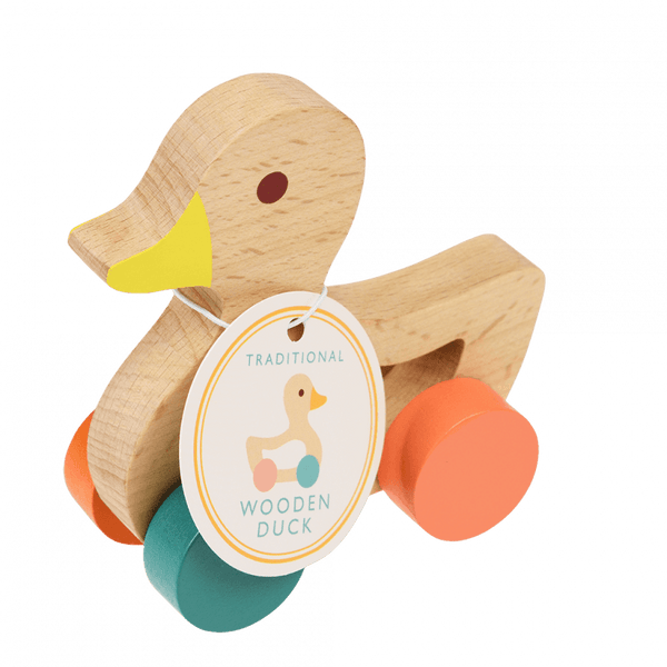 Wooden Push Along Toy - Duck