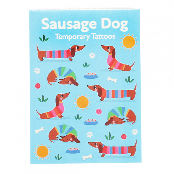 Sausage Dog Temporary Tattoos (2 Sheets)