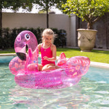 XXL Neon Pink Leopard Print Flamingo