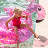 XXL Neon Pink Leopard Print Flamingo