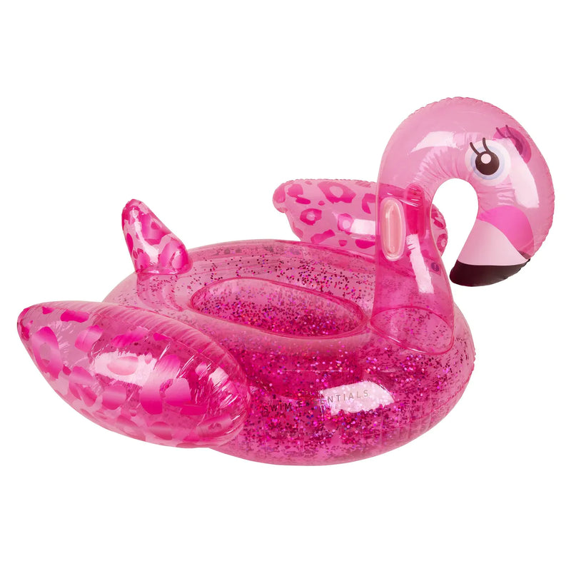 XXL Neon Pink Leopard Print Flamingo