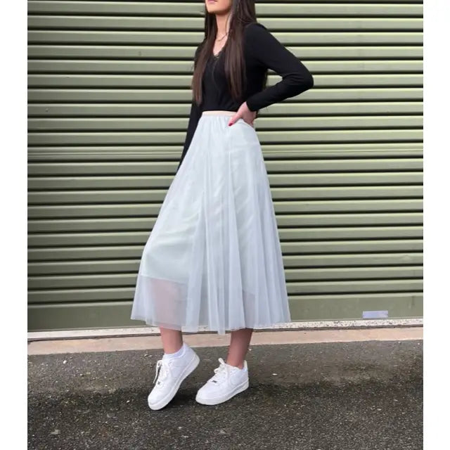 Pistachio Green Tulle Skirt