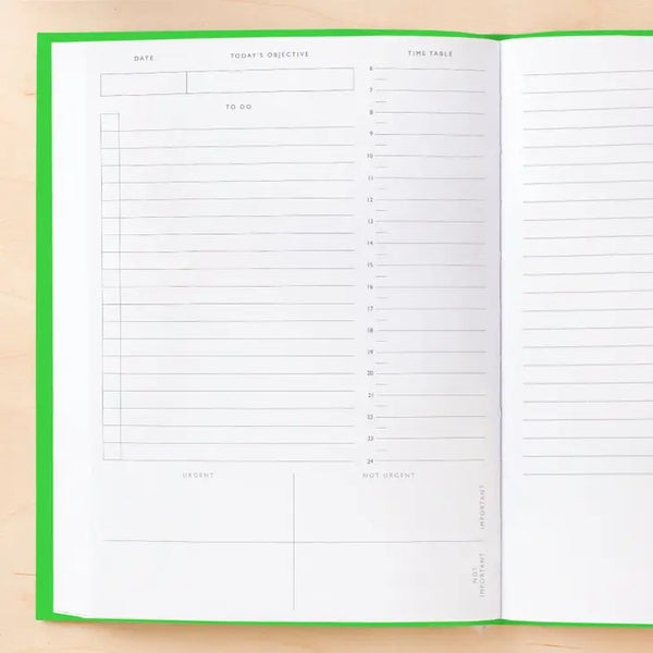 Daily Planner A5 - Neon Green