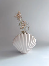Sea Shell Concrete Vase - Beige