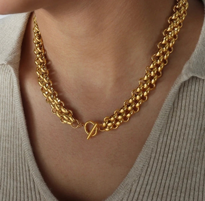 Chunky Chain Necklace - 18K Gold Plated