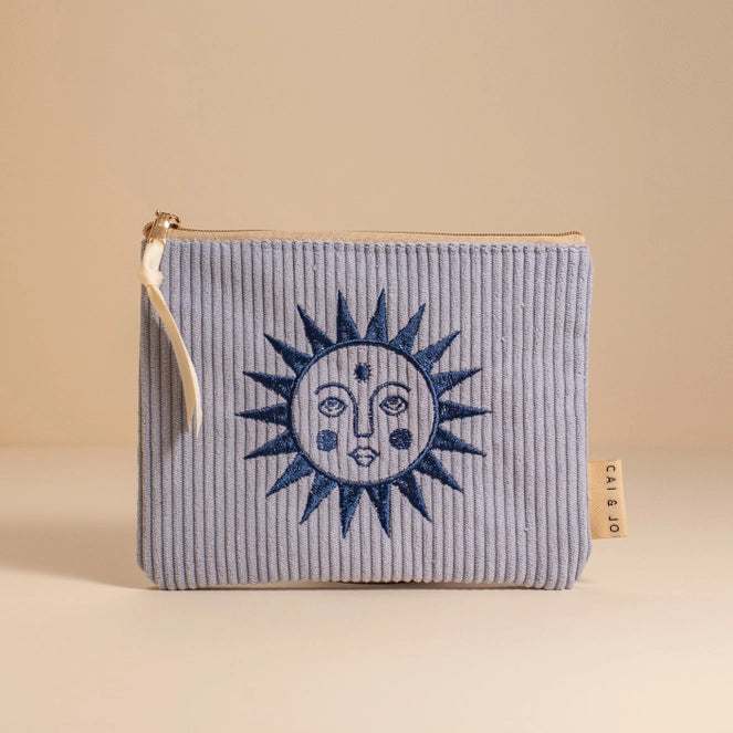 Corduroy Pouch - Seafoam Blue