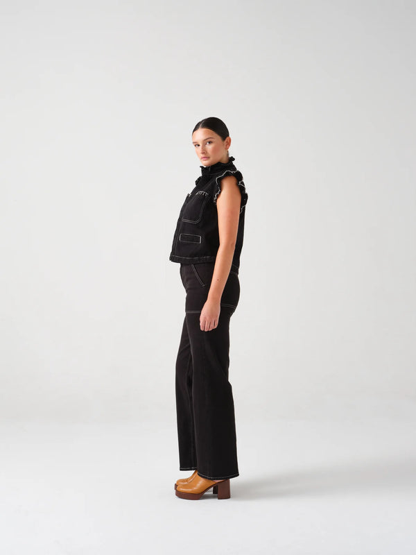 Elodie Full Length Jeans - Black Denim