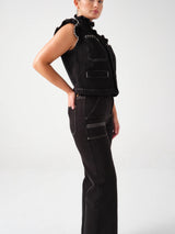 Elodie Full Length Jeans - Black Denim