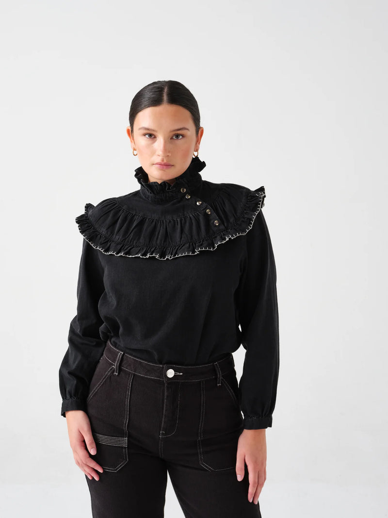 Victoria Blouse - Washed Black