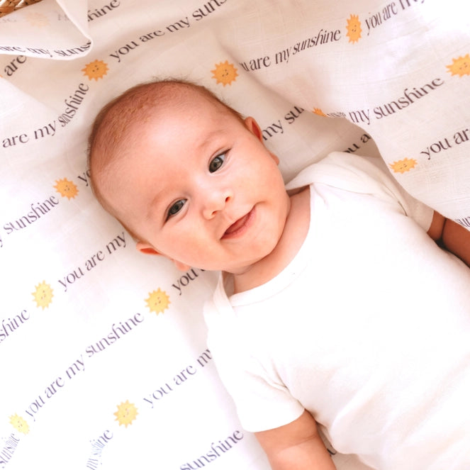 You Are My Sunshine Muslin Swaddle Blanket