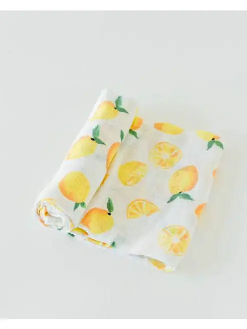 Lemons Muslin Swaddle Blanket