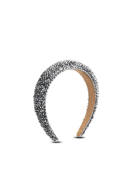 Beaded Headband in Silver