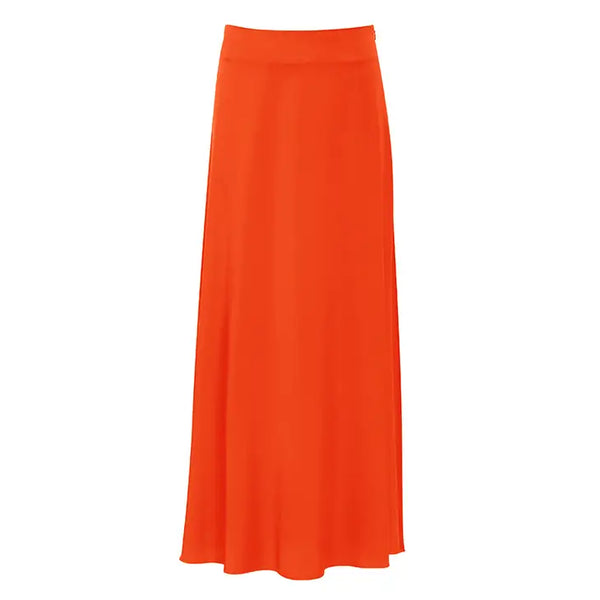 Burnt Orange Satin Skirt