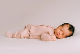 Newborn Knit Cardi & Footed Leggings Set - Pink