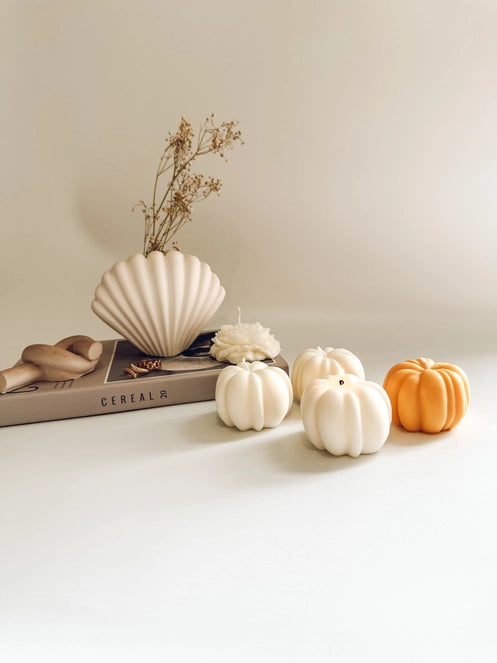 Sea Shell Concrete Vase - Beige
