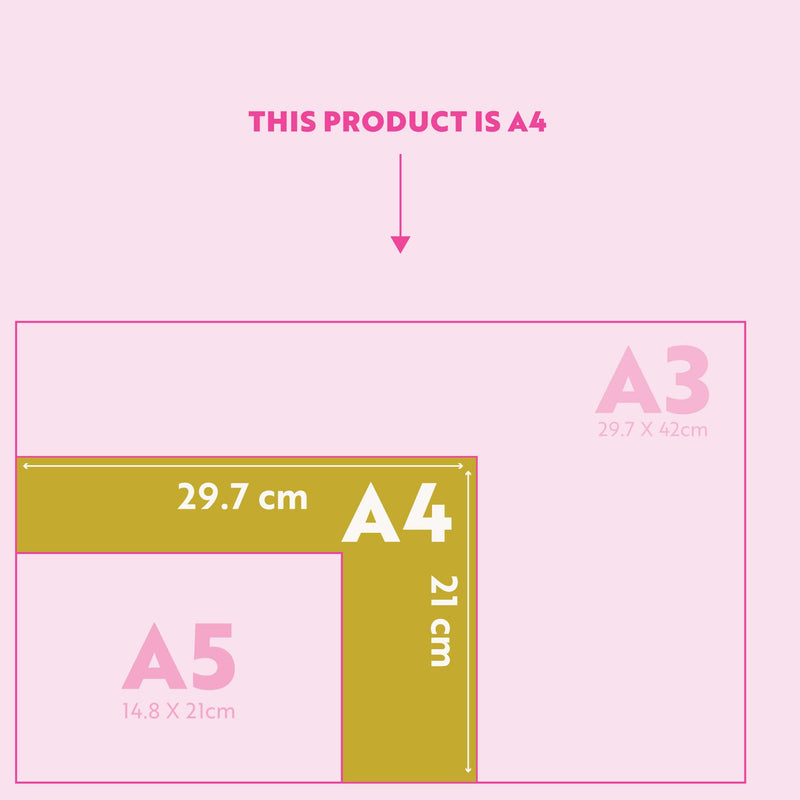 Weekly Planner Pad A4 - Pink & Red