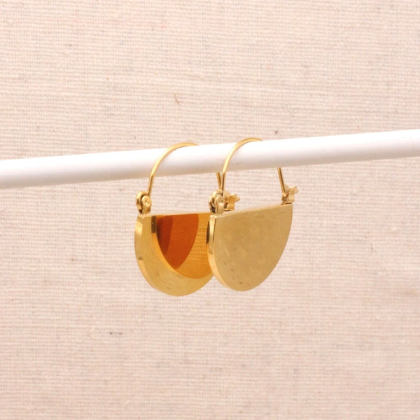 Gold Demi Hoop Earrings