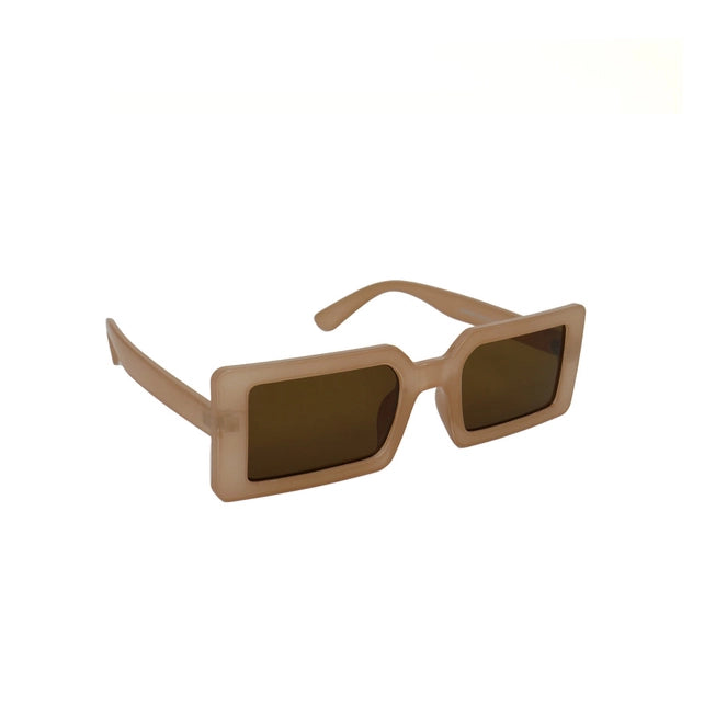 Chunky Rectangle Sunglasses - Browm