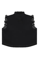 Pablo Waistcoat - Black Denim
