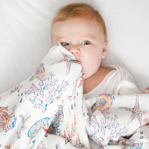 Jellyfish Muslin Swaddle Blanket