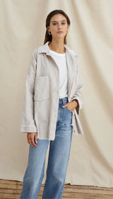 Delphine Soft Cord Overshirt - Clay