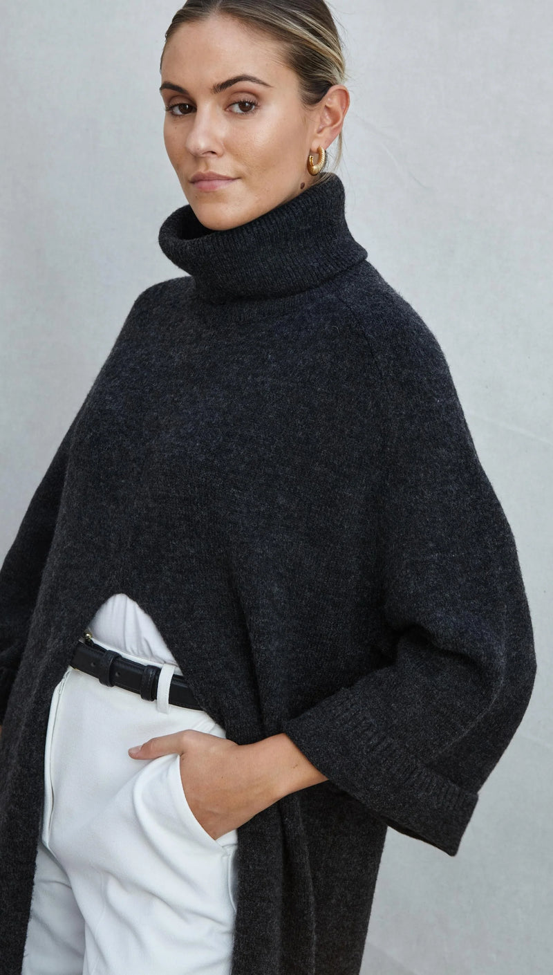Vivienne Sweater Dress - Black