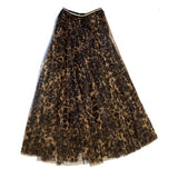 Leopard Print Tulle Skirt