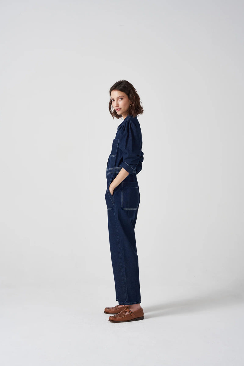 Long Sleeved Lorna Jumpsuit - Dark Vintage