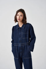 Long Sleeved Lorna Jumpsuit - Dark Vintage
