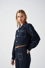 Cropped Piper Jacket - Nightfall