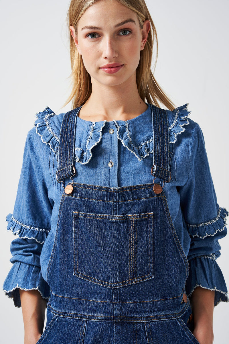 Phoebe Blouse - Washed Indigo